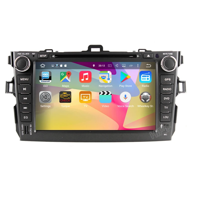 Sale HIHIF Android 7.12 Quad Core Car DVD Stereo Unit GPS Navigation for Toyota Corolla 2007-2011 4G WIFI OBD II 2GB RAM 16GB ROM 3