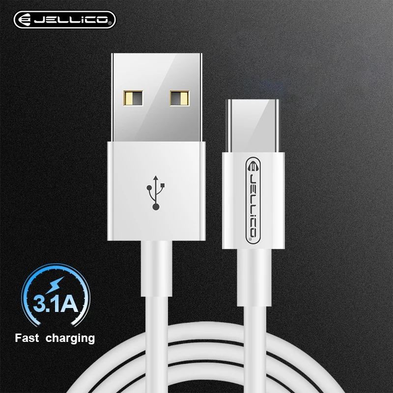 

Jellico USB Type C Cable for One Plus 6 5t Quick Charge USB C 3.1A Fast Charging USB Charger Cable for Samsung Galaxy S9 S8 Plus