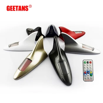 

GEETANS 1PCS New Type Auto Car Solar Powered 10 LED Flashing Shark Fin Warning Tail Light Controller Universal Aerial Antenna CJ