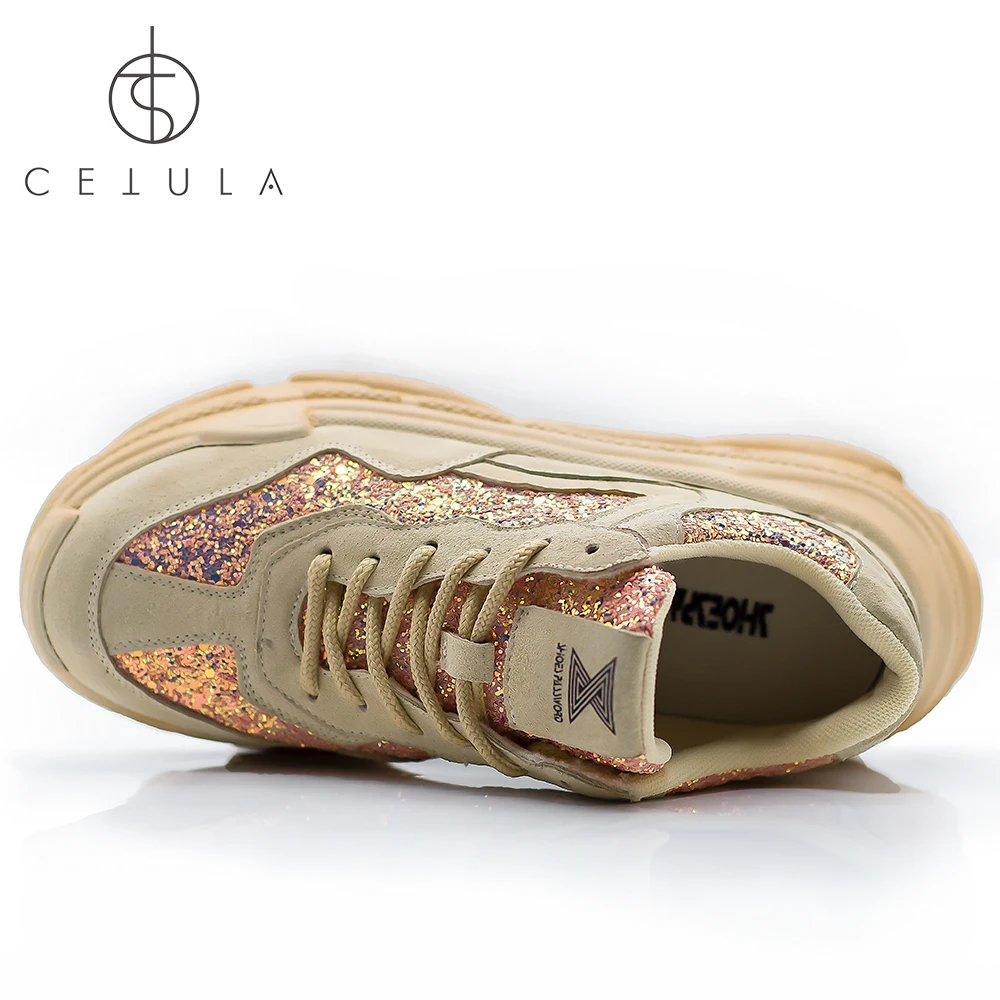 Overisze Caminar pink Cetula Brillo Atheletic Cordón Las 2019 Pilas Verica Black De Genuino Suela de Urbano Gamuza Pies Cuero Mujeres Zapatillas qfREaf