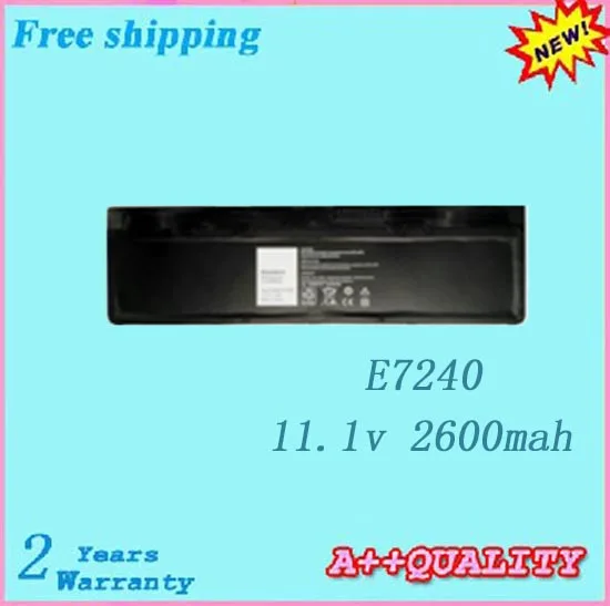 

Free shipping 100% New 11.1V 2600mah Laptop battery For DELL Latitude E7240 E7250