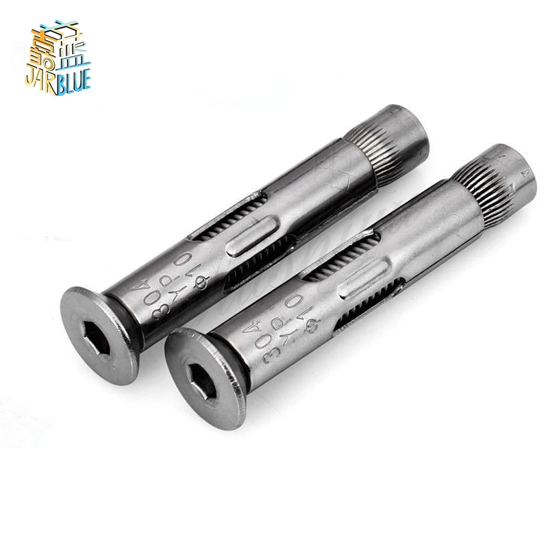 

2PCS 304 Stainless Steel Countersunk Head Hexagon Built-in Expansion Bolts M8*60/70/80/100