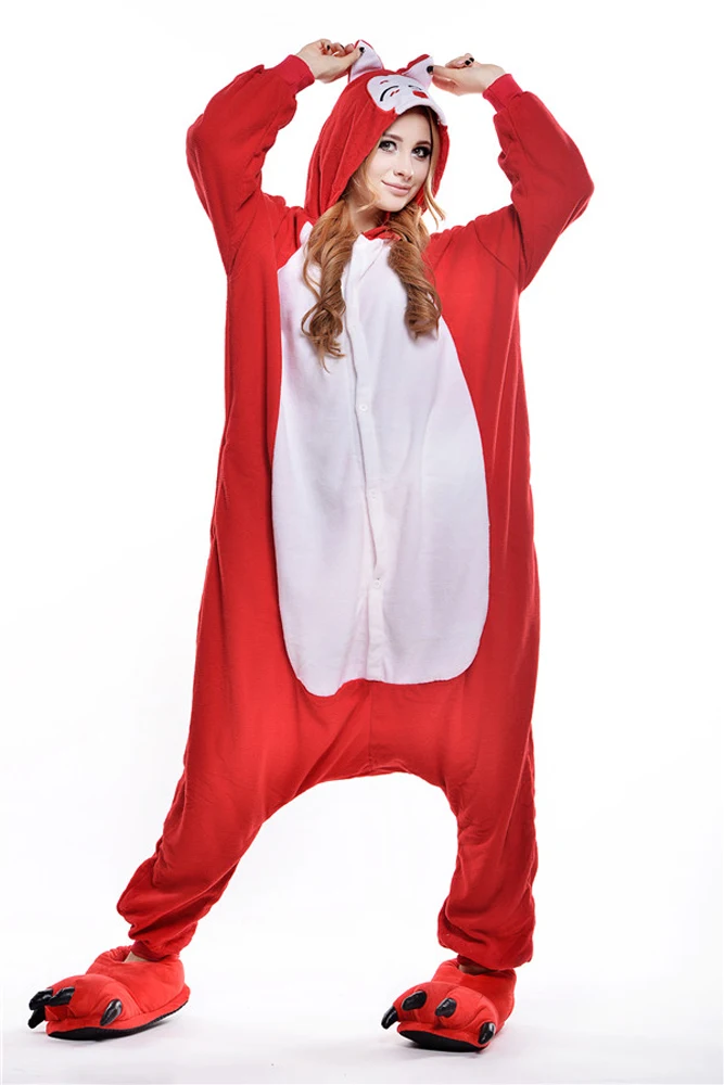 onesies for adults Women Sleep Pajamas lovely red fox Animal Pajamas One  Piece Pyjama Femme Home Clothing Pigiami Mujer|onesie men|pajama sets for  girlspajamas thong - AliExpress