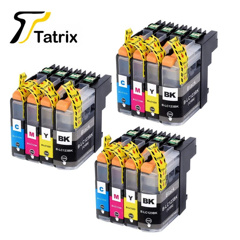 12PK For Brother LC123 Ink Cartridge Compatible For MFC-J4510DW MFC-J4610DW Printer Ink Cartridge LC 123 MFC-J4410DW J4710DW 12PK For Brother LC123 Ink Cartridge Compatible For MFC-J4510DW MFC-J4610DW Printer Ink Cartridge LC 123 MFC-J4410DW J4710DW