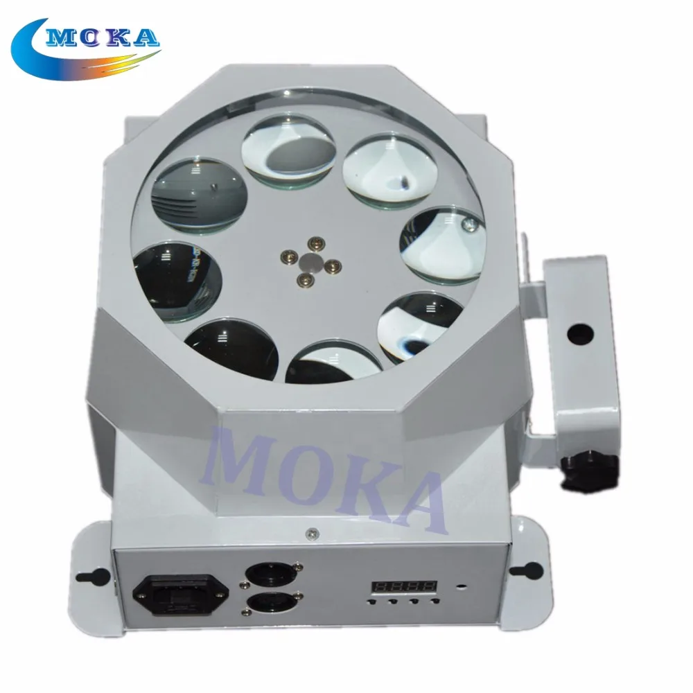 

6pcs/lot 8 Channels Mini LED Moving lights 8 Eyes Pattern Light RGBW color CREE led Rotate Pattern Effect Light