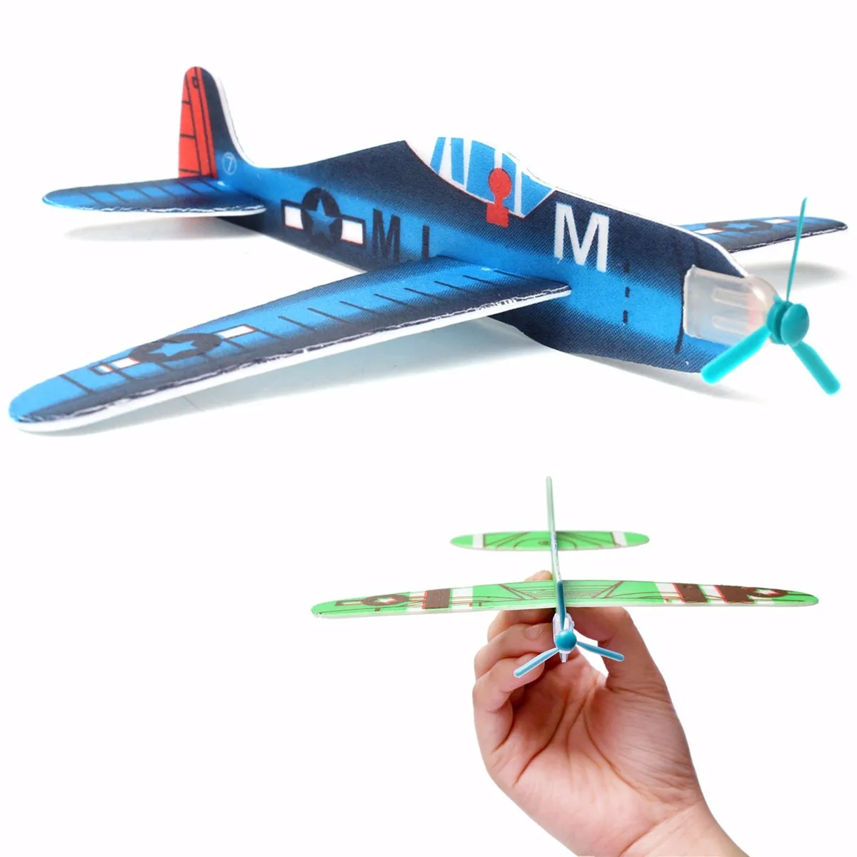 

10Pcs Hand Throwing DIY Flying Planes Aircraft Educational Toys Gift Birthday Christmas Party Multi Color For Children Kids Fun