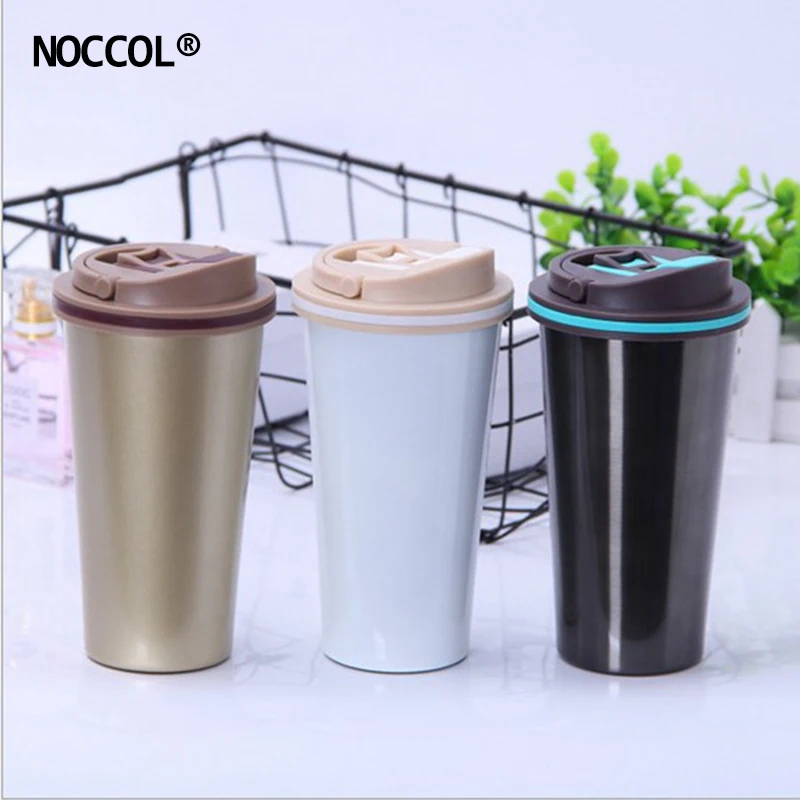 

NOCCOL Creative Portable Stainless Steel Coffee Vacuum Thermo Bottle New Solid Color Travel Sport Water Bottles Botella De Agua