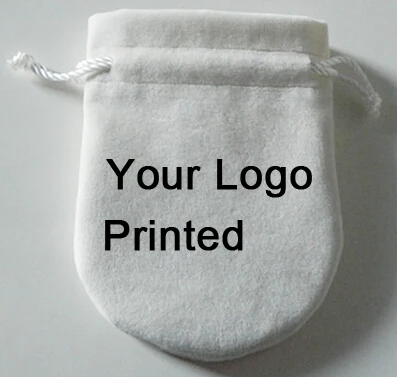 

100pcs/lot Wholesale White Pink Color Jewelry Pouches Packing Bags Drawstring Velvet Bags Round Corner Gift Bags Rosary Pouches