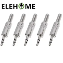 5 шт. 3,5 мм разъем для микрофона Стерео Металл 3 полюса штекер& Джек адаптер с пружиной припоя провода терминал R06 XF30