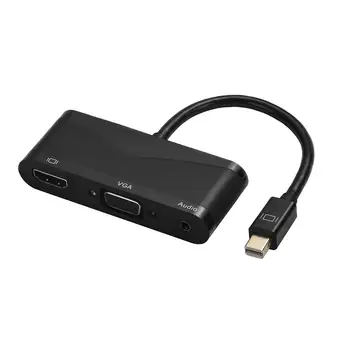 

Mini Display Port / M To HDMI / F (4K * 2K) + VGA / F + Aduio / F Switch Patch Cord