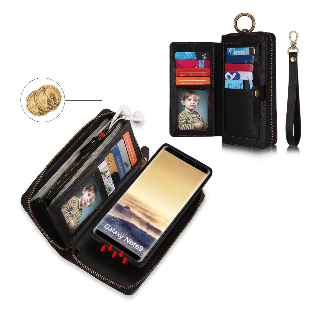 Роскошный винтажный Бумажник Флип кожаный чехол для телефона Fundas для Samsung Galaxy Note 10 Plus S10 Plus S10 lite S10 5G Note 9 Note8 S9 Plus S8 Plus S7 Edge встроенный Железный чехол