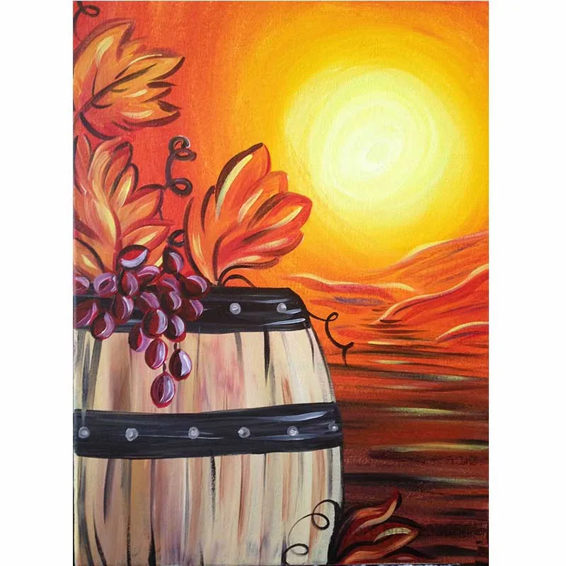 

CHUNXIA Framed DIY Painting By Numbers Wine Fruit Acrylic Painting Modern Picture Home Decor For Living Room 40x50cm RA3395