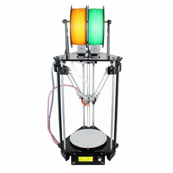 Linear guide delta 3d printer Delta Rostock G2s DIY Kit With Auto-leveling Double Extruder