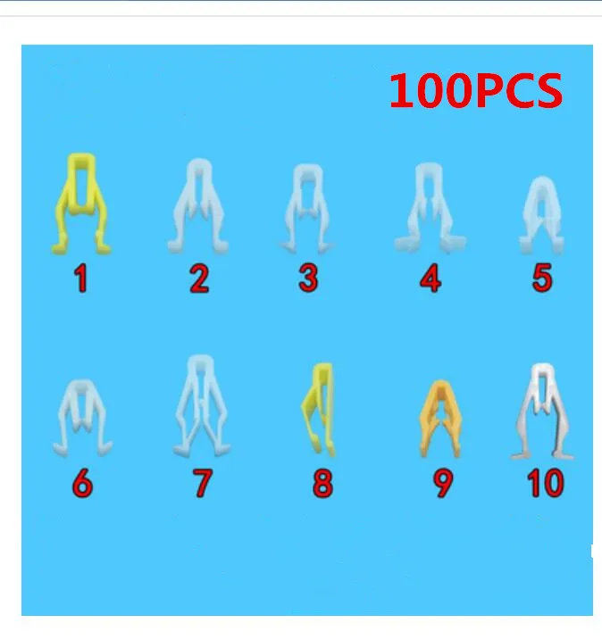 120PCS Car Fastener And tool for Toyota Camry Corolla Reiz Auto Bumper Fender Bumper Cover Door Retainer rivet Clip - Название цвета: 100pcs Audio clips