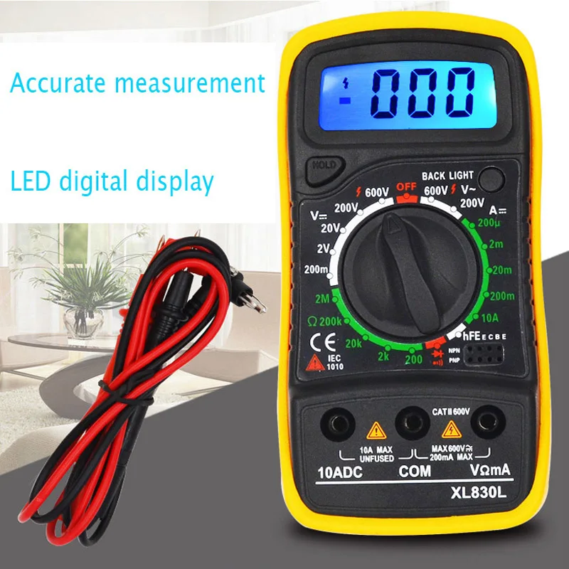 

XL830L portable high precision digital display universal strap with backlight electric multifunction meter