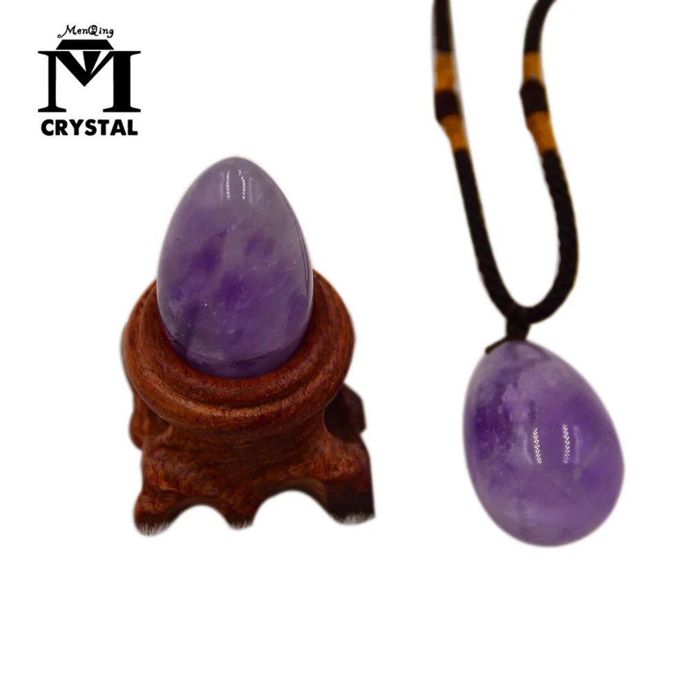 Natural Amethyst Yoni Egg massage stone Pelvic Kegel Exercise Jade Egg Tightening Vaginal Muscle crystal ball for woman