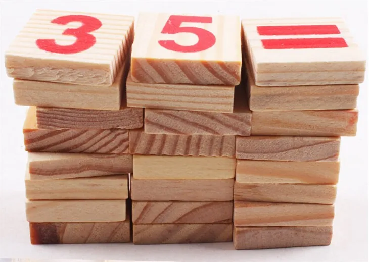 Монтессори Деревянные математические числа игровые джойстики коробка обучающая игрушка Головоломка обучающие средства набор материалов