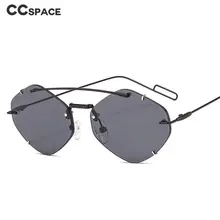 Многоугольные бескаркасные солнцезащитные очки для мужчин и женщин Модные Оттенки UV400 Винтажные Очки 47265