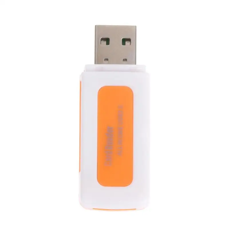 Mini USB2.0 4 Card Slots Smart Card Reader SD/MMC TF MS M2 Card Reader For SD/Mini-SD/SD Ultra/MMC/MMCII/RS-MMC/HS-MMC/SDHC