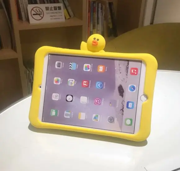 Duck чехол для iPad Pro 9,7 10,5 11 чехол для планшета для iPad 2/3/4 Air 1 2 Mini 1 2 3 4 Мягкий силиконовый чехол-подставка+ ручка - Цвет: For iPad 5 Air 1