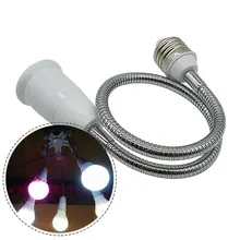Светодиодный свет лампы Держатель гибкий удлинитель адаптер разъем 20 см/30 см/40 см/50 см/60 см E27 для E27