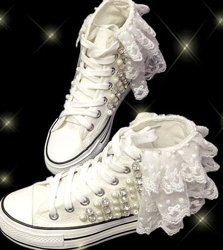 platform wedding sneakers