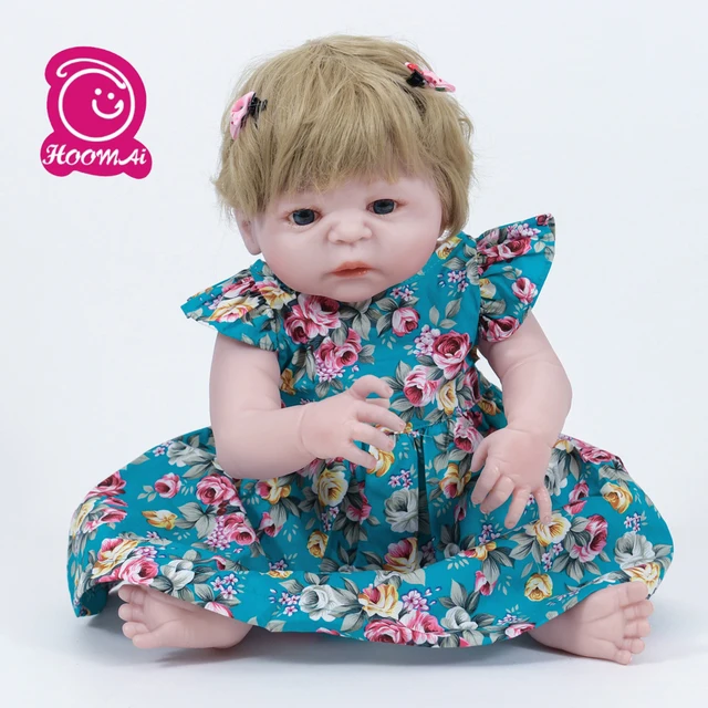Reborn 55CM Soft Silicone Reborn Baby Dolls Vinyl Toys Big Dolls For