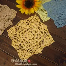 Европейский модный красивый дизайн, кружевной коврик, дисковые подушечки, украшение, квадратный коврик для домашнего декора, кружевной коврик для посуды