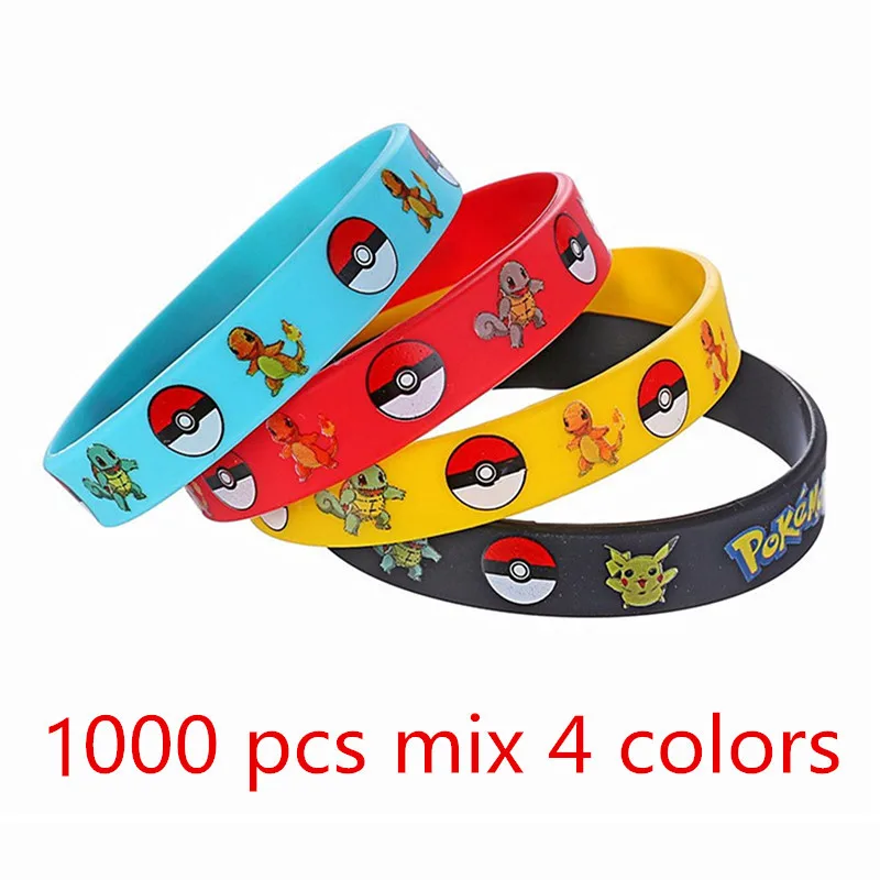 

1000 pcs Pokemon Go Toys Silicone Wristband Bracelet Pokeball Pocket Monsters Wrist Strap 4 Designs wholesale DHL Fedex Free