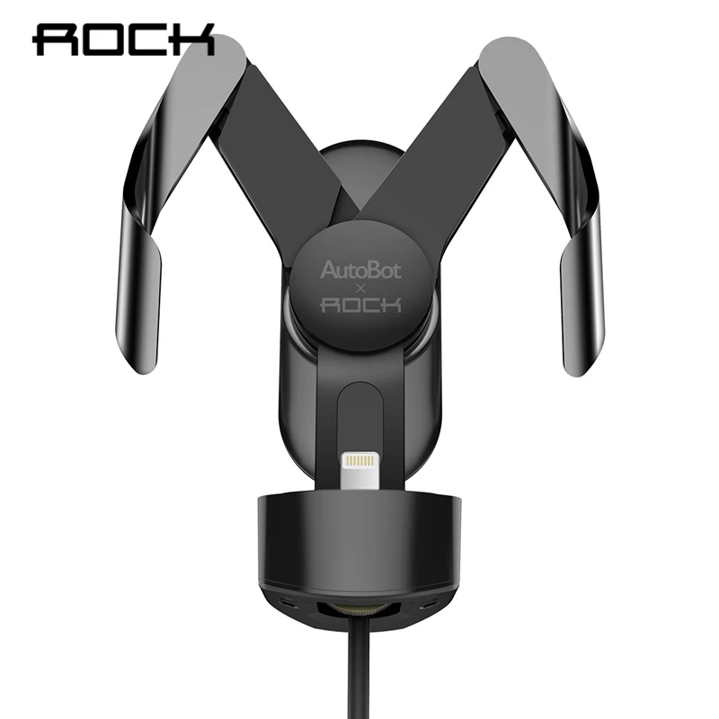 

ROCK Autobot Easy Charging Car Holder For iPhone X 8 7 6 6s Plus for Samsung S9 S8 Xiaomi Air Vent Mount Holder Clip In Car