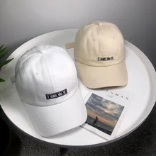 Для женщин шляпа осень и зима новая шапка хлопок вышивка Корейская бейсболка версия активный отдых Кепка с надписью для мужчин