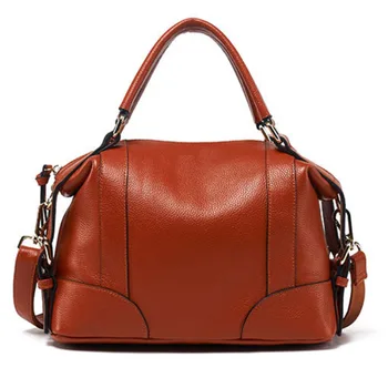 

Women Cross Body Tote Handbag 100% Genuine leather Classic casual fashion female bag of bill of lading messenger bag Handbags