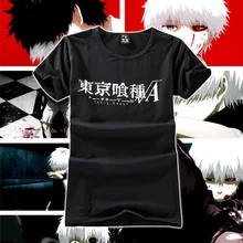 Envío Libre segunda Temporada de TV Anime de Tokio Ghoul Kaneki Ken Cosplay Negro de Algodón de Manga Corta Camiseta Del Verano para Los Hombres/mujeres S-XXL