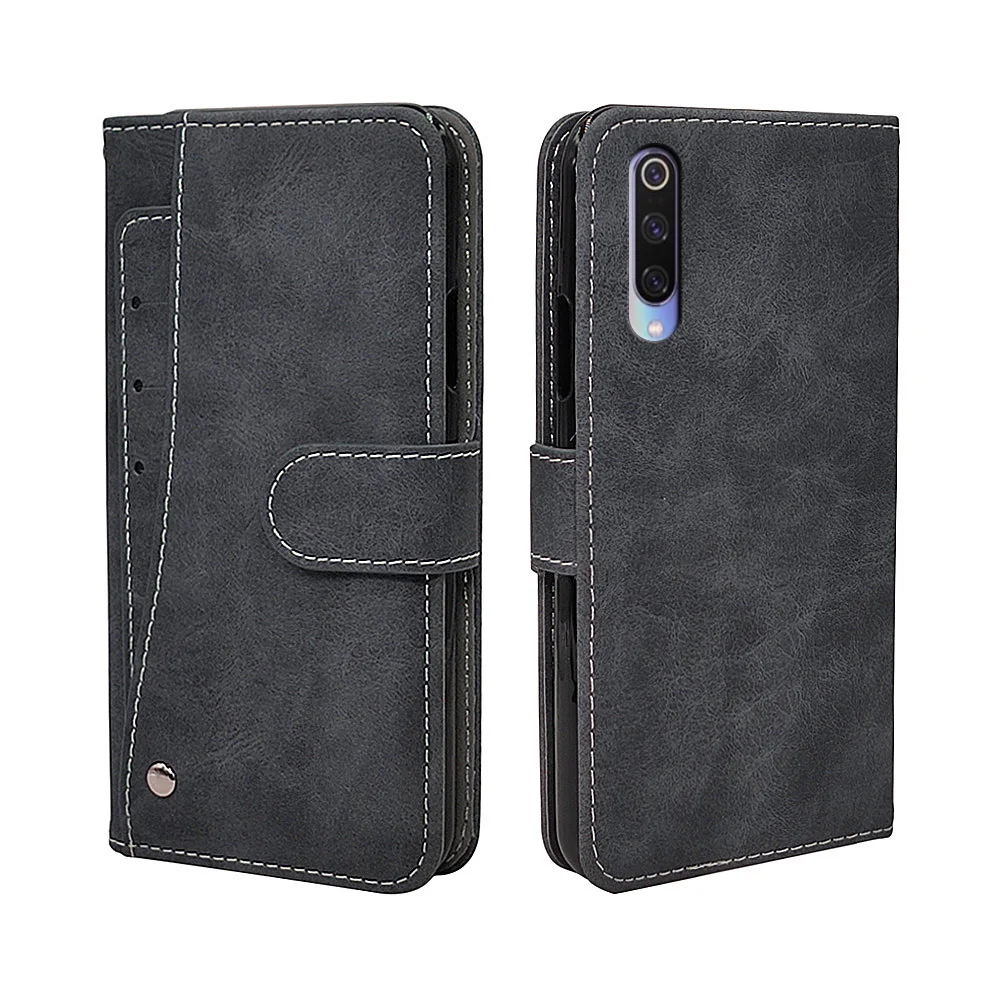 

Luxury Vintage Case For Xiaomi Mi 8 9 9T SE Pro Lite Case Flip Leather Silicone Wallet Cover TPU Business With Card Holder