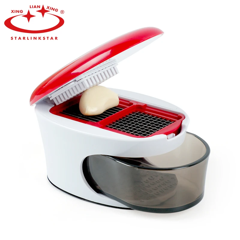 

1PC Plastic Stainless Steel Garlic Presses Kitchen Accessories Potato Vegetable Chopper Cutter Garlic Grinding Kitchen Tools