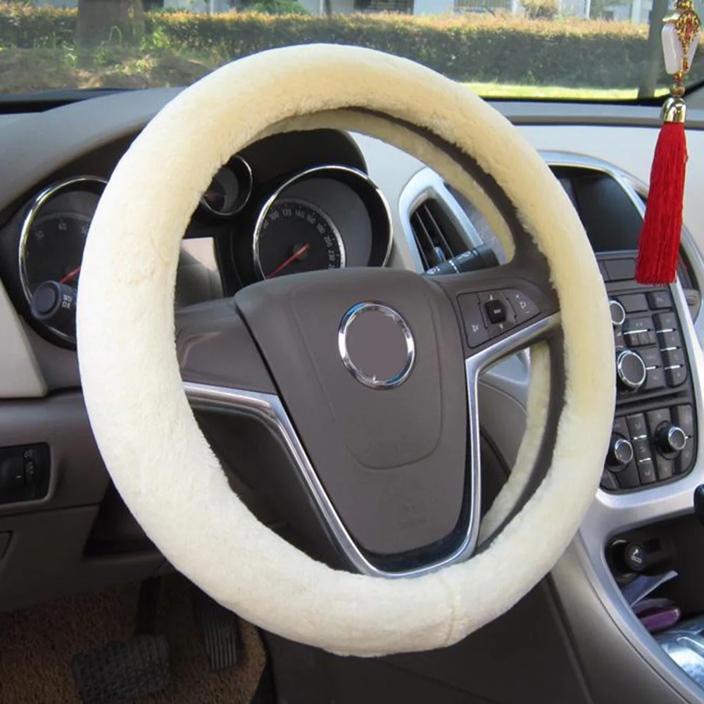 Universal Soft Short Plush Car Steering Wheel Cover Winter Driving