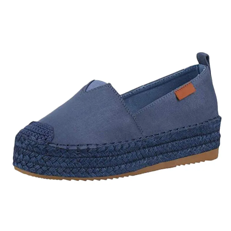 

Women Flats Shoes Slip On Casual Ladies Canvas Shoes Thick Bottom Lazy Loafers Female Espadrilles 2019 Platform Sneakers #40