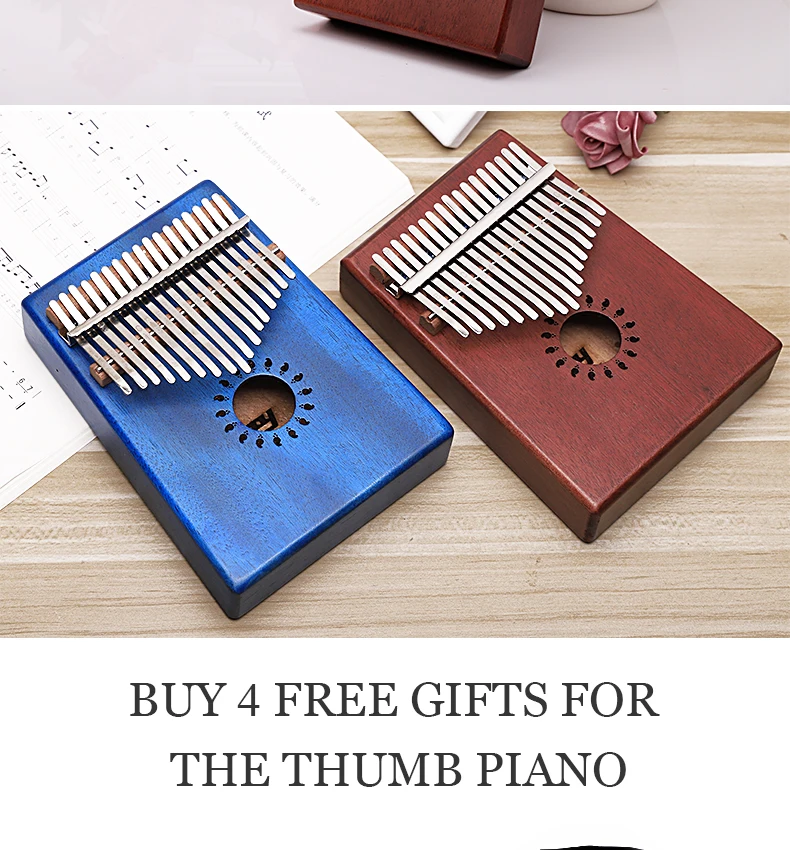 17 ключей Kalimba большой палец пианино твердого красного дерева материал с сумкой для хранения Mbira Likembe Sanza портативный 17 ключей пианино начинающих запись
