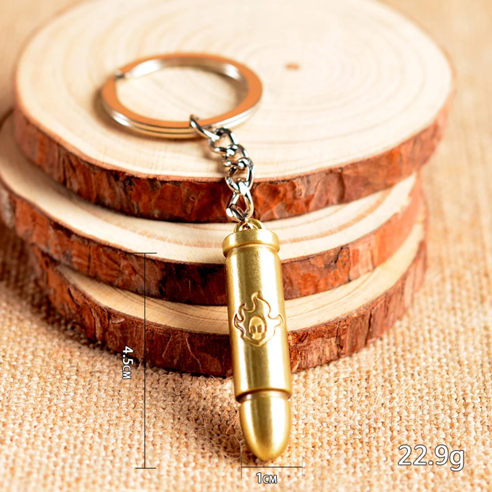 1 Pc Antique Bronze Plated Bullet Keychain Metal Key Chain Souvenir Creative Gift Keyring Trinket