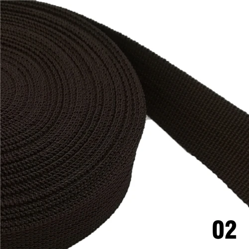 25 мм(" ширина) тесьма 5 ярдов полипропилен для сумок швейная лента тесьма обвязка плетеный ремень одежда обувь - Цвет: 2 Coffee
