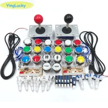 Аркадная игра diy Набор джойстика zippy джойстик jamma Arcade MAME светодиодный Кнопка happ raspberry pi 3 джойстик 4/8 кнопка