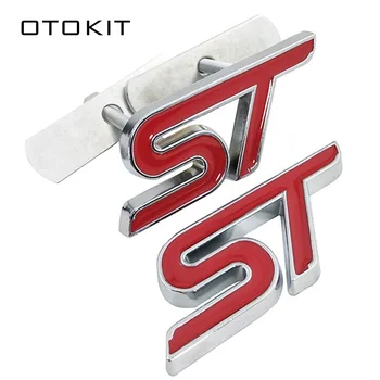 

Metal Red Blue ST Front Grille Sticker Car Head Grill Emblem Badge Chrome Sticker for FORD FIESTA FOCUS MONDEO Auto Car Styling