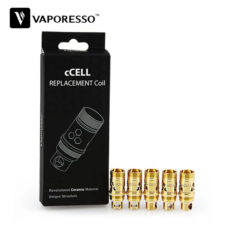 5 шт. испаритель керамический CCELL замена катушки 0.5ohm SS316/0.6ohm SS316/0.9ohm Kal катушка для танк-мишень/ORC танк