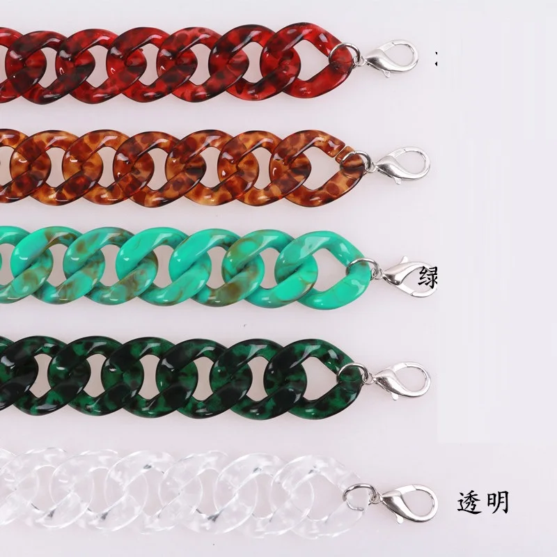 

Caker Brand Women Colorful Acrylic Chain Bags Accessory Bags Belts Colorful Chain Wholesale