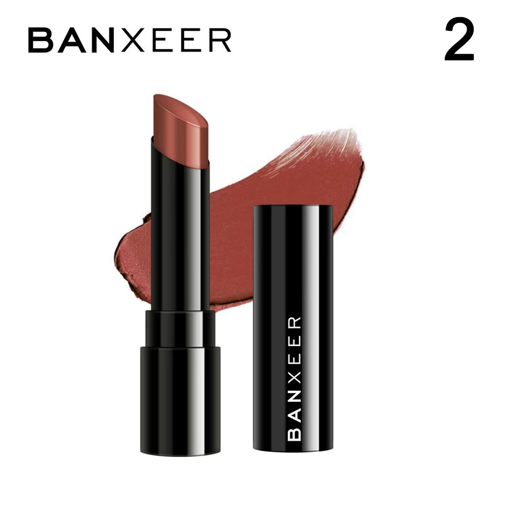 BANXEER, Прямая поставка, матовая губная помада, стойкая губная помада с бархатной текстурой, водонепроницаемые аксессуары, косметика, красота, инструменты SMJ - Цвет: 2