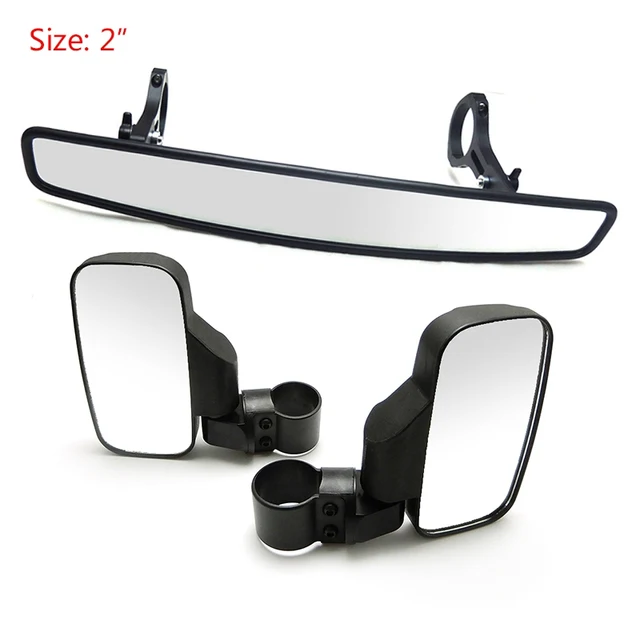 UTV Side Mirrors Rearview mirror 1.75"/2" Clamp for Can Am Commander