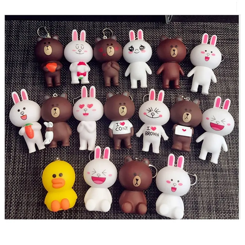 

Rabbit Bear Couple Keychain Keyring Toy For Handbag Bag Backpack 8 style Gift original keychains