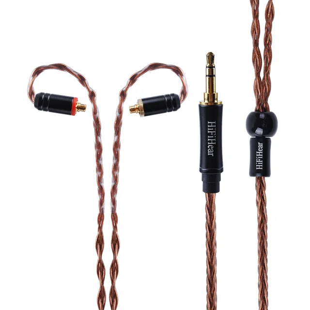 HiFiHear 8 Core Silver Plated Upgraded Cable 2.5/3.5/4.4mm Balanced Cable With MMCX/2pin Connector For HQ5 HQ6 ZS10 ZS6 ES4