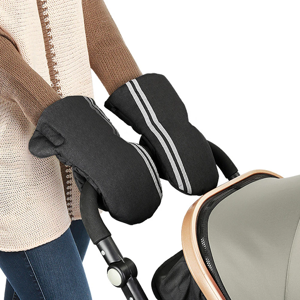 Новые теплые перчатки для детской коляски, зимние уличные теплые перчатки для детской коляски, бархатные утолщенные ветрозащитные непромокаемые перчатки