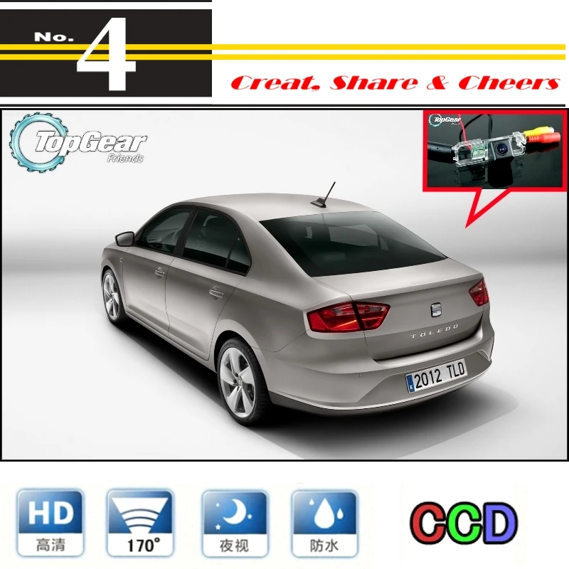 

Car Camera For SEAT Toledo 5P NH MK3 MK4 2005~2015 High Quality Rear View Back Up Camera For PAL / NTSC | CCD + RCA